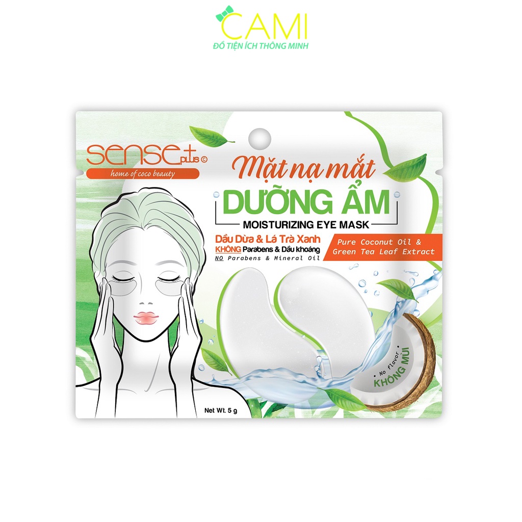 Mặt nạ dưỡng ẩm mắt Sense Plus  chiết xuất lá trà xanh giảm thâm quầng mắt_Cami_SP_003