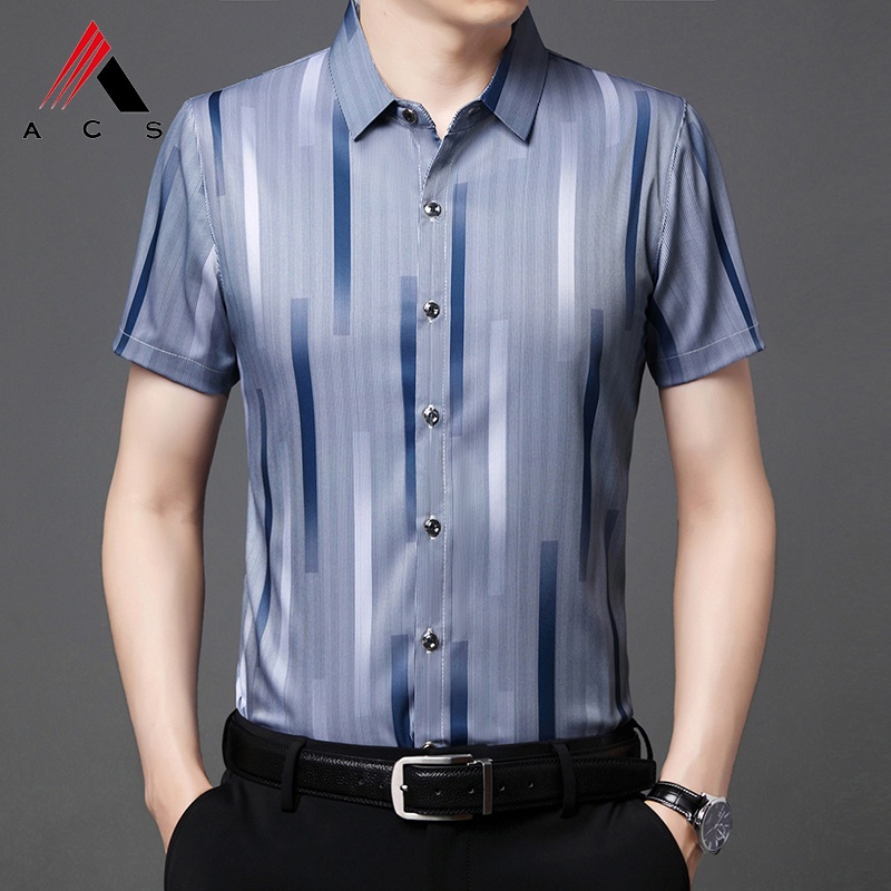 Áo Sơ Mi Ngắn Tay In Họa Tiết Thời Trang Công Sở Dành Cho Nam