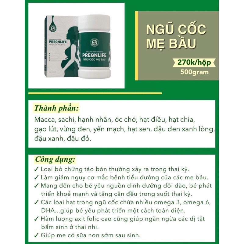 [TIẾT KIỆM] Combo ngũ cốc mẹ bầu và hạt mix bổ sung nhiều dinh dưỡng tốt cho mẹ và bé lolifood