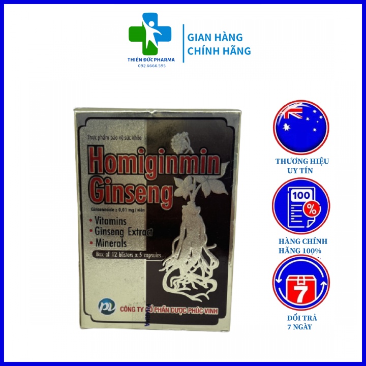 Viên Uống Homiginmin Gingseng Bổ Sung Các Chất Cần Thiết Cho Cơ Thể, Tăng Sức Đề Kháng Và Nâng Cao Thể Chất