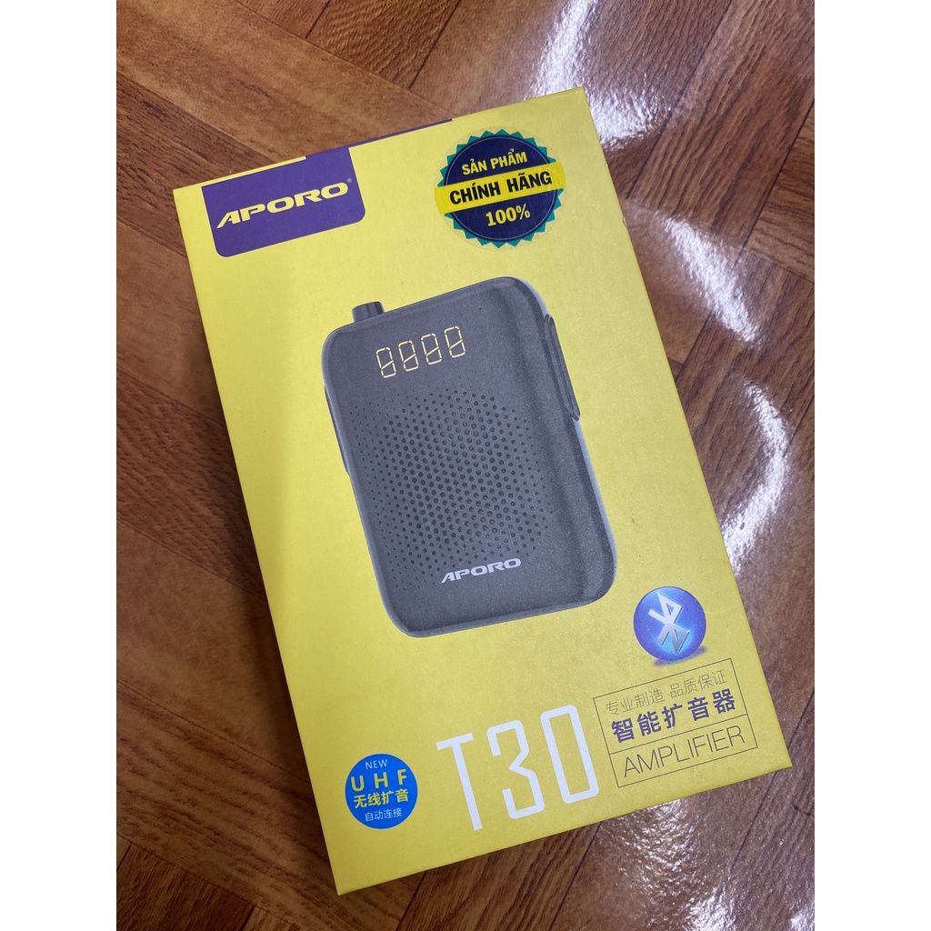 Máy trợ giảng  APoro không dây T30 UHF Bluetooth 5.0  âm thanh to, trong
