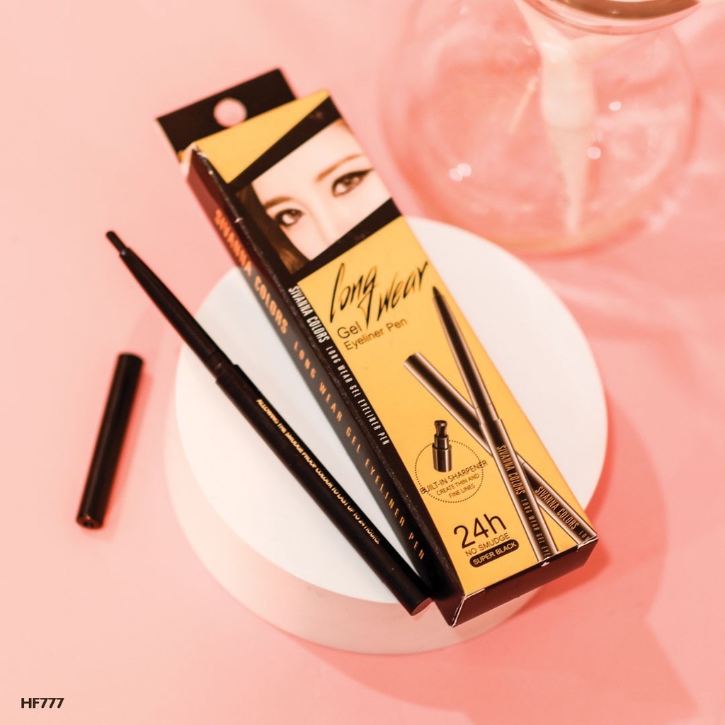 Chì kẻ mí trong ngoài 2in1 Sivanna Colors Long Wear Gel Eyeliner Pen siêu lì 24h không lem không trôi HF777 NỘI ĐỊA THÁI