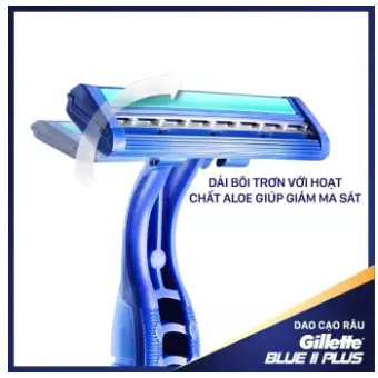[Gillette - 6 Cây] Dao cạo râu Gillette blue II Plus (gói 6 cây)