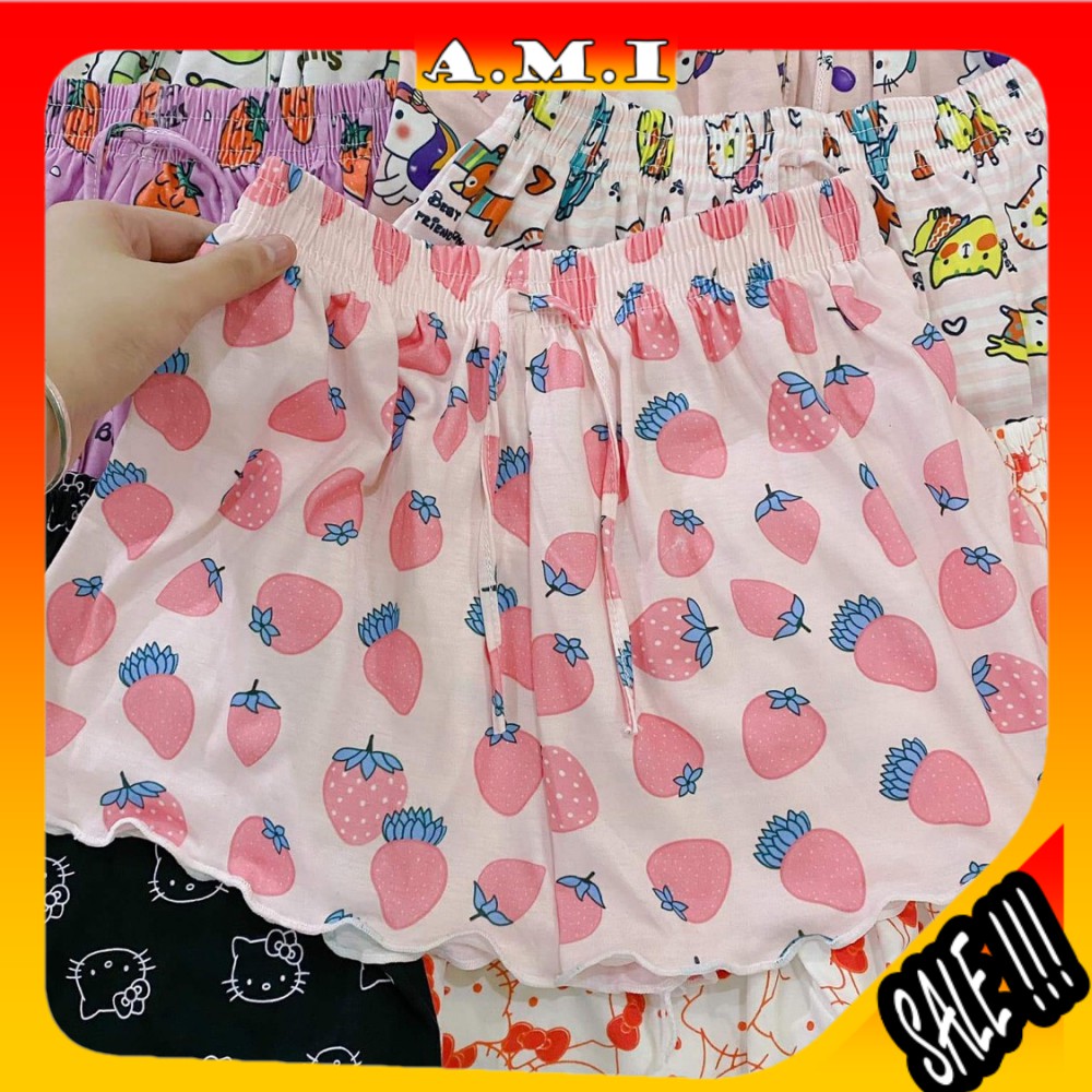 Quần short ngủ nữ cạp chun , quần đùi nữ ngủ họa tiết cute - Ami chuyên sỉ | BigBuy360 - bigbuy360.vn