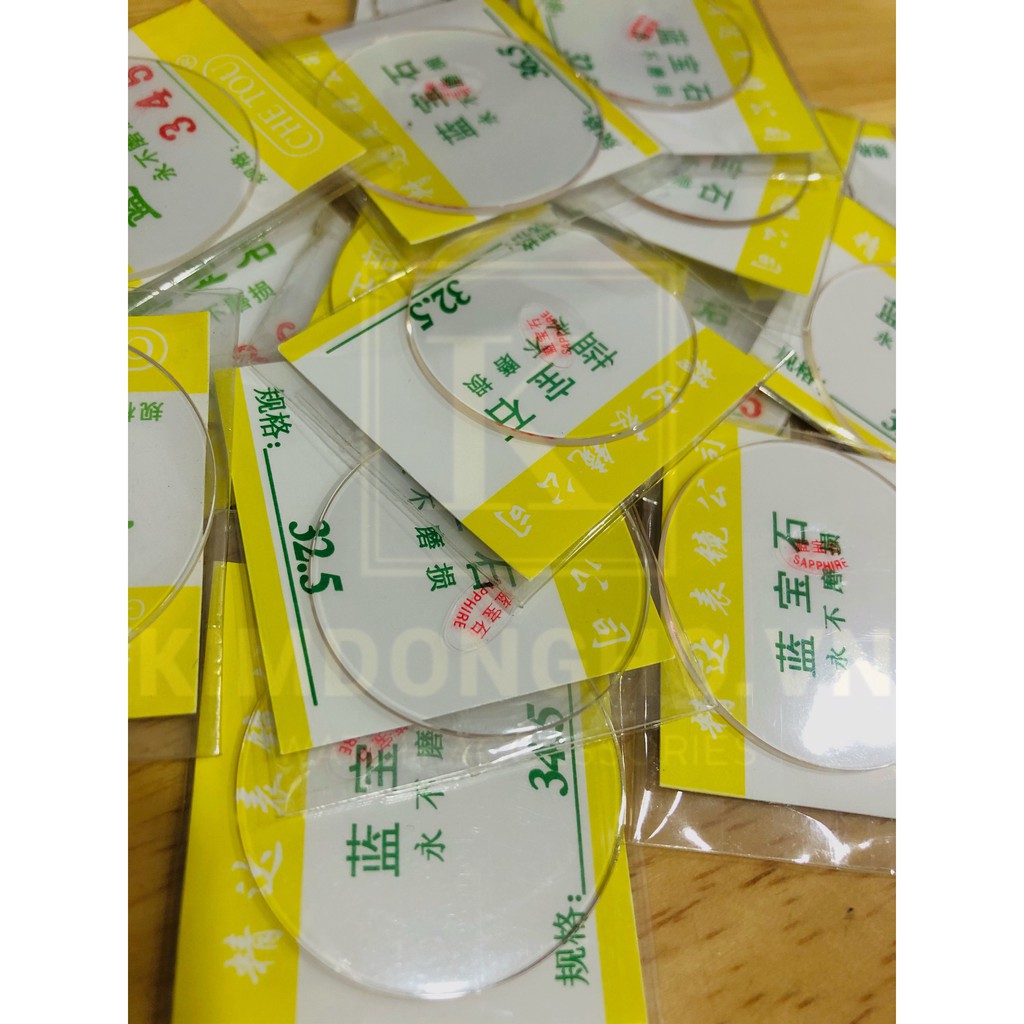Kính sapphire nguyên khối cho đồng hồ kính đồng hồ đủ size nam nữ size từ 130 - 335
