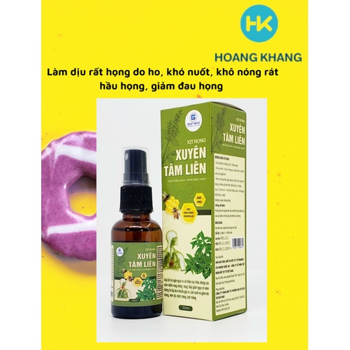 Xịt họng XUYÊN TÂM LIÊN - KEO ONG XANH NANO BẠC H2CV.