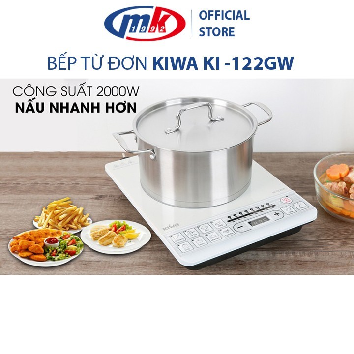 Bếp từ đơn Kiwa KI-122GW - Công suất 2000W - Bảo hành chính hãng 12 tháng Mekong