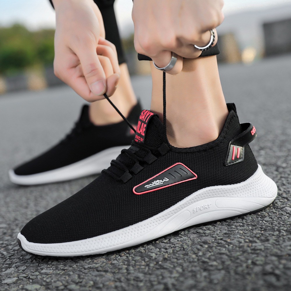 Giày Sneaker nam AKBS viền chữ kí đế mềm êm chân