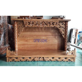 Bàn thờ treo tường BÀ gỗ Gõ Đỏ CHẠM RỒNG