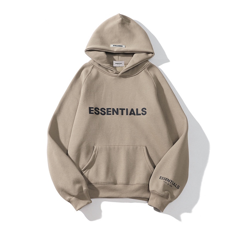 Áo hoodies tay dài in chữ ITEM FOG ESSENTIALS