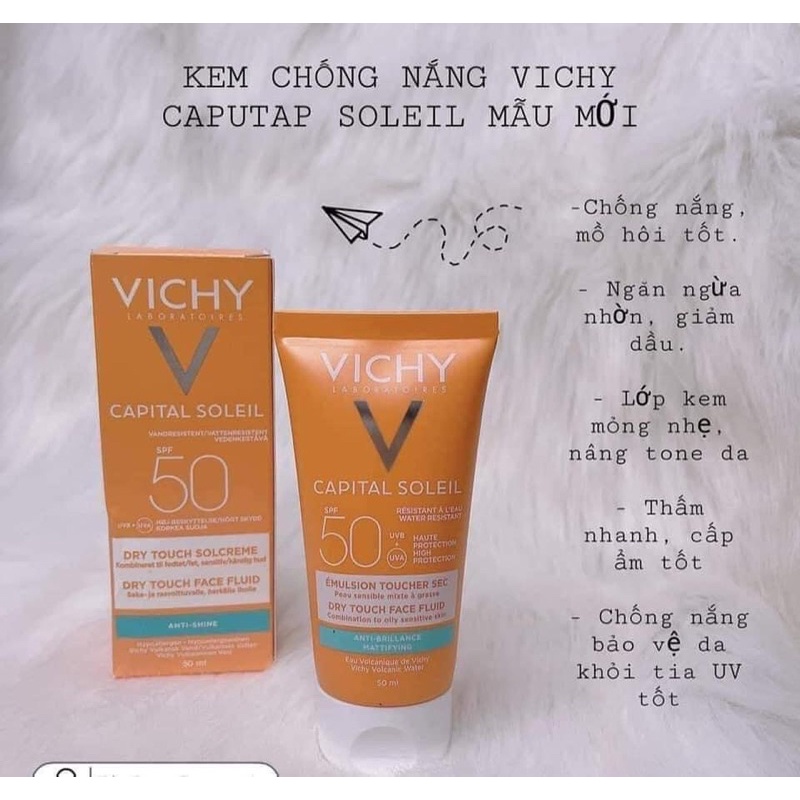 (mẫu mơi) Cam kết Auth Kem chống nắng Vichy Pháp