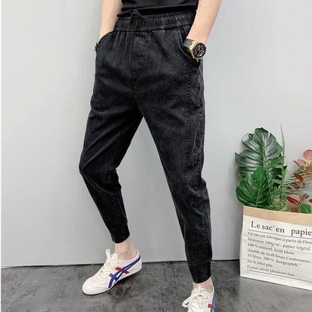 Quần jean nam không lót nhung dày phong cách Hàn Quốc năng động thời trang thu đông dành cho nam S-3XL