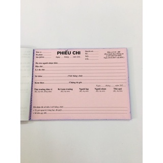 Phiếu thu chi 1 liên/2 liên/3 liên A5 100 tờ