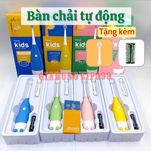 Bàn chải tự động  Máy đánh răng tự động cho bé lông mềm mại làm sạch răng chống hôi miệng tiện lợi dễ sử dụng