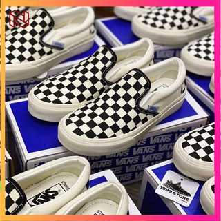 Giày thể thao lười slip on van vault caro hàng zep
