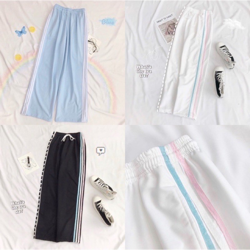 QUẦN THỂ THAO 3 LINE ☘️ QUẦN DÀI ĐEN TRẮNG XANH 3 Sọc 3 màu☘️ | BigBuy360 - bigbuy360.vn