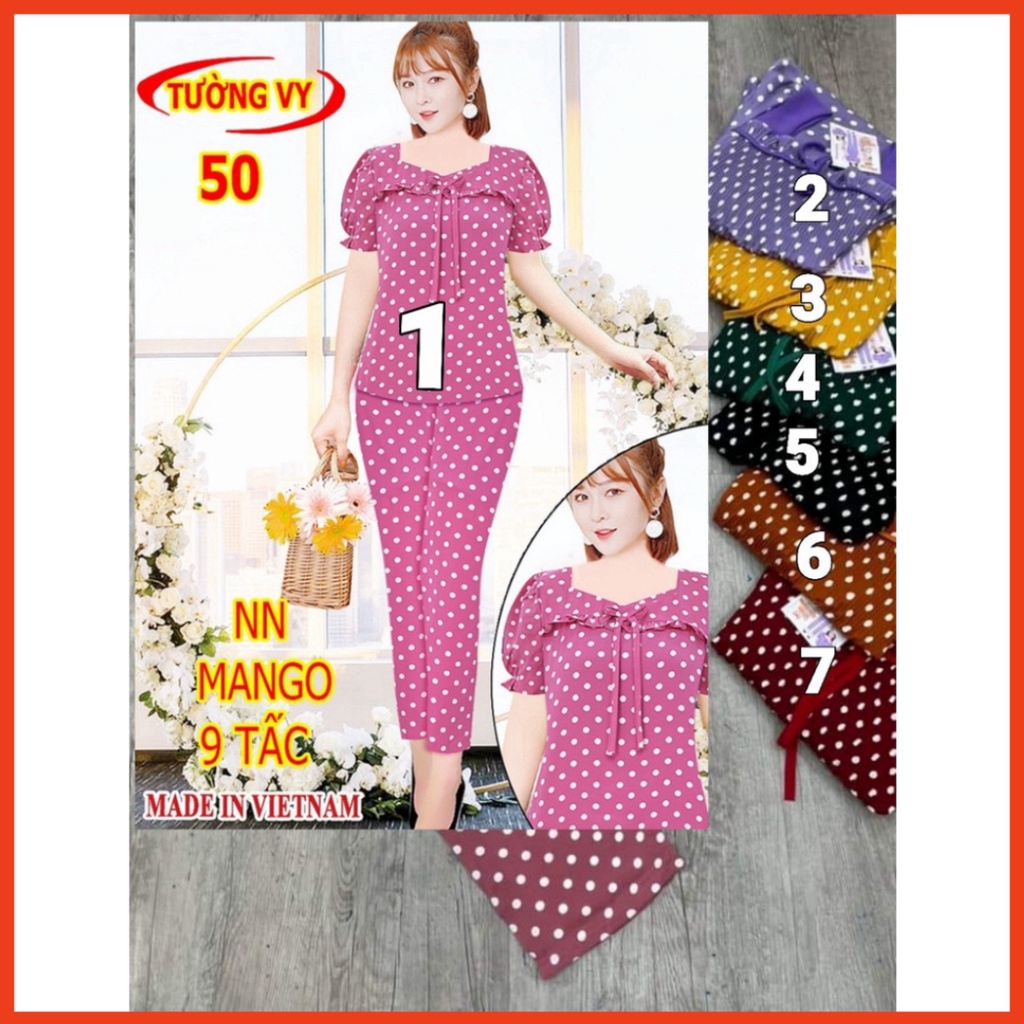 ĐỒ BỘ MANGO 9 TẤC LỤA SATIN KHÔNG TAY MỀM, MỊN, THOÁNG KHÍ, KHÔNG NHĂN, KHÔNG CO RÚT (Có Size Đại ) cao cấp