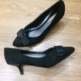 Giày cao gót nơ basic