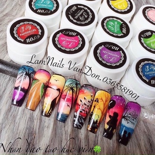 set gel vẽ 12 màu