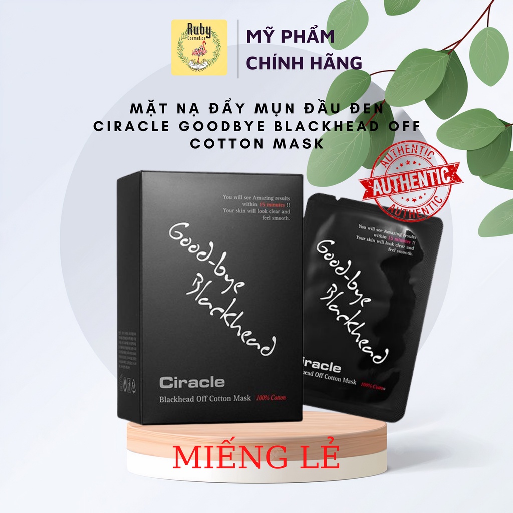 Mặt Nạ Đẩy Mụn Đầu Đen CIRACLE Goodbye Blackhead Off Cotton Mask