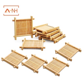 Bộ 10 đế lót ly bằng tre hình vuông