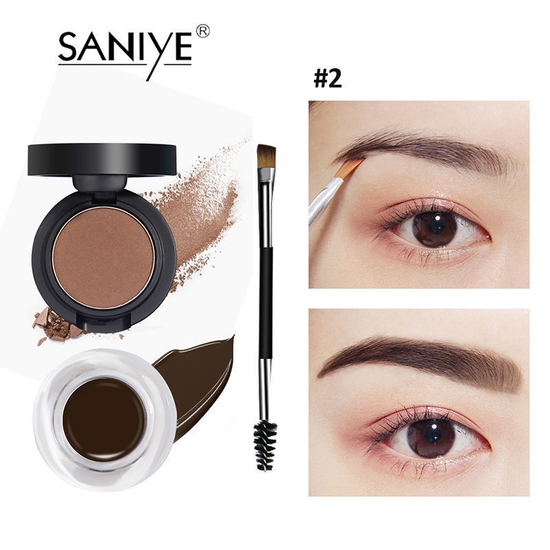 SANIYE (hàng Mới Về) Kem Trang Điểm Lông Mày Wankasaniye 2 Trong 1 Chống Thấm Nước Và Mồ Hôi Lâu Trôi