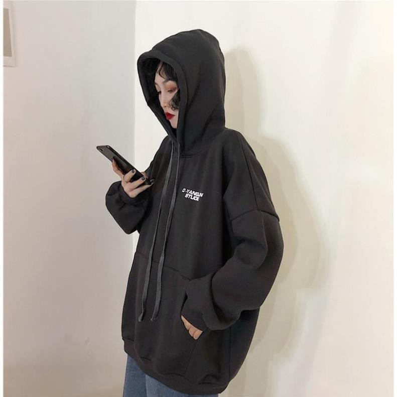 Áo Hoodies Nỉ Ngoại loại 1 DYANG STUDIO Form rộng thùng thình qua mông 90kg bận thoải mái E022 | BigBuy360 - bigbuy360.vn
