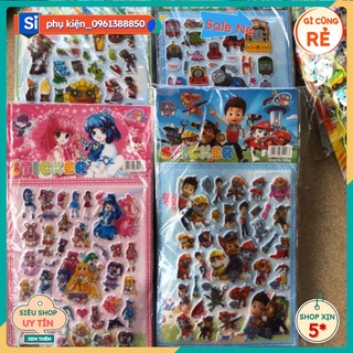 Tờ dán sticker nổi 3D to cho bé