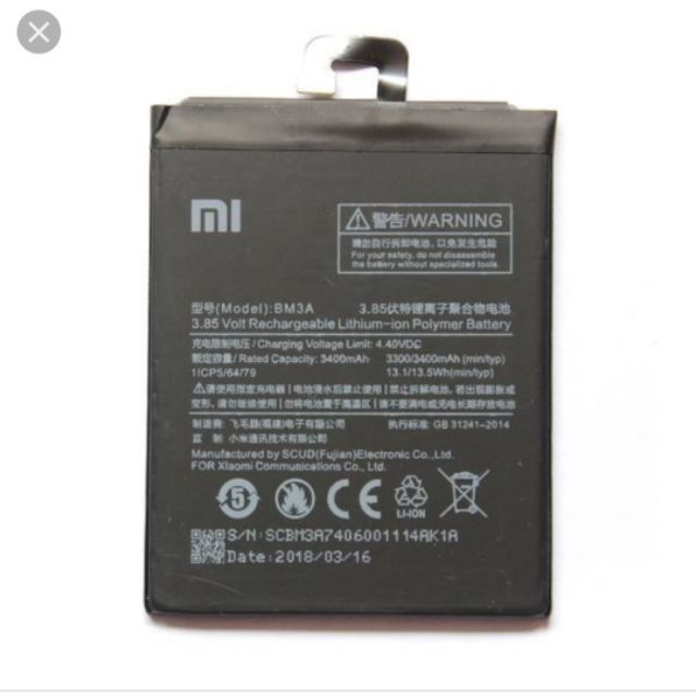 Pin xịn xiaomi mi note 3/BM3A mới 100%