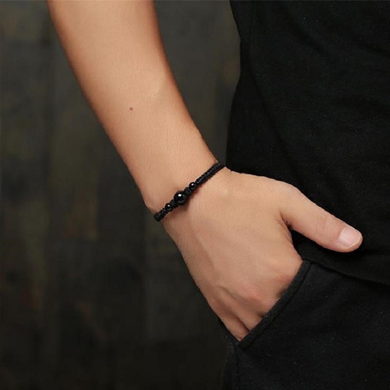 Vòng Tay Dây Cotton ĐíNh HạT Đỏ May MắN