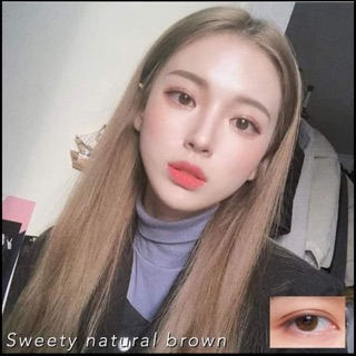 Kính áp tròng mầu nâu tây - sweety natural brown lens