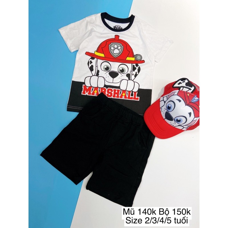 Bộ đồ spiderman paw patrol áo quần cotton hè 2021 hàng xuất Ảnh Thật