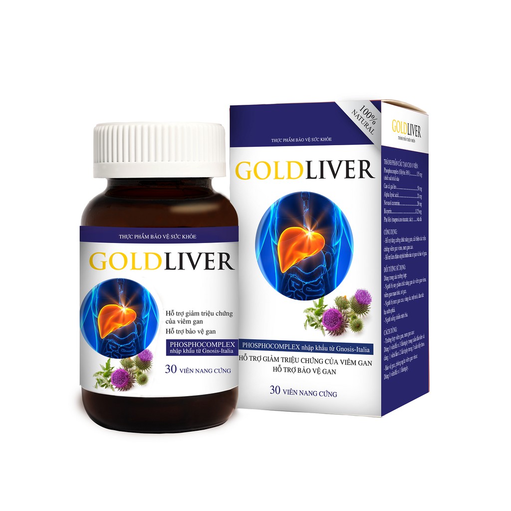 Viên uống Hạ Men Gan, Giải Độc Gan, Chống Viêm Gan, Xơ Gan GoldLiver (hộp 30 viên) - CAM KẾT HẠ MEN GAN CHỈ SAU 4 TUẦN | BigBuy360 - bigbuy360.vn