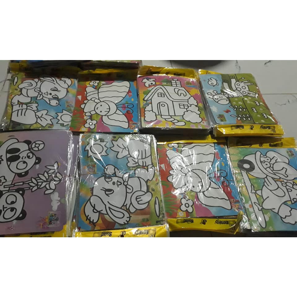 Set 10 tranh cát A4 các loại giá rẻ