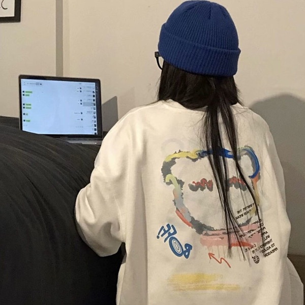 NRVP Áo Hoodie Dáng Rộng Thời Trang Hàn Quốc 2022 Dành Cho Nữ