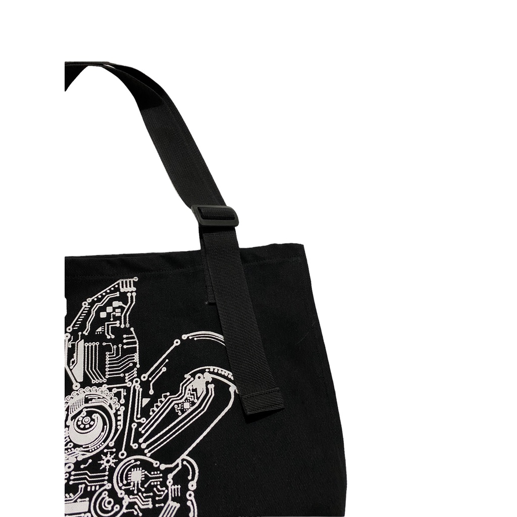 Túi tote jean đen, túi đeo vai cá tính local brand WeMe chính hãng