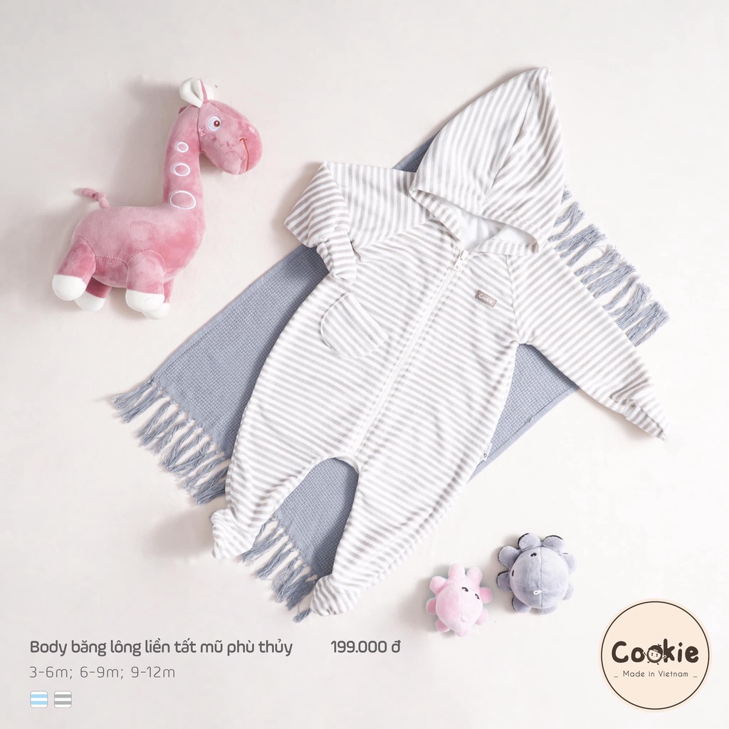 Body liền thân băng lông liền tất phối mũ phù thủy Cookie