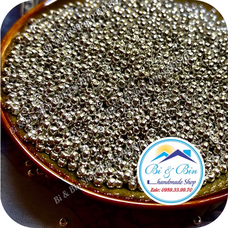 45g Hạt Cườm Màu Xi Mạ Đính Kết Trang Phục Thời Trang