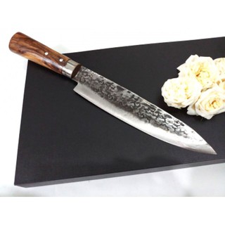 Dao bếp phúc sen, dao thái, gọt mặt dập hoa văn vân đá -TOPCOMSHOP hàng chính hãng-N8