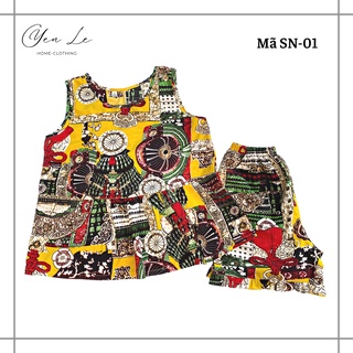Đồ bộ lụa ÁO SÁT NÁCH QUẦN ĐÙI dễ thương mặc nhà