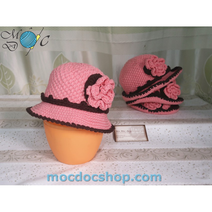 Mũ nón len Mốc Độc handmade bé gái 0-12 tháng 1-5 tuổi