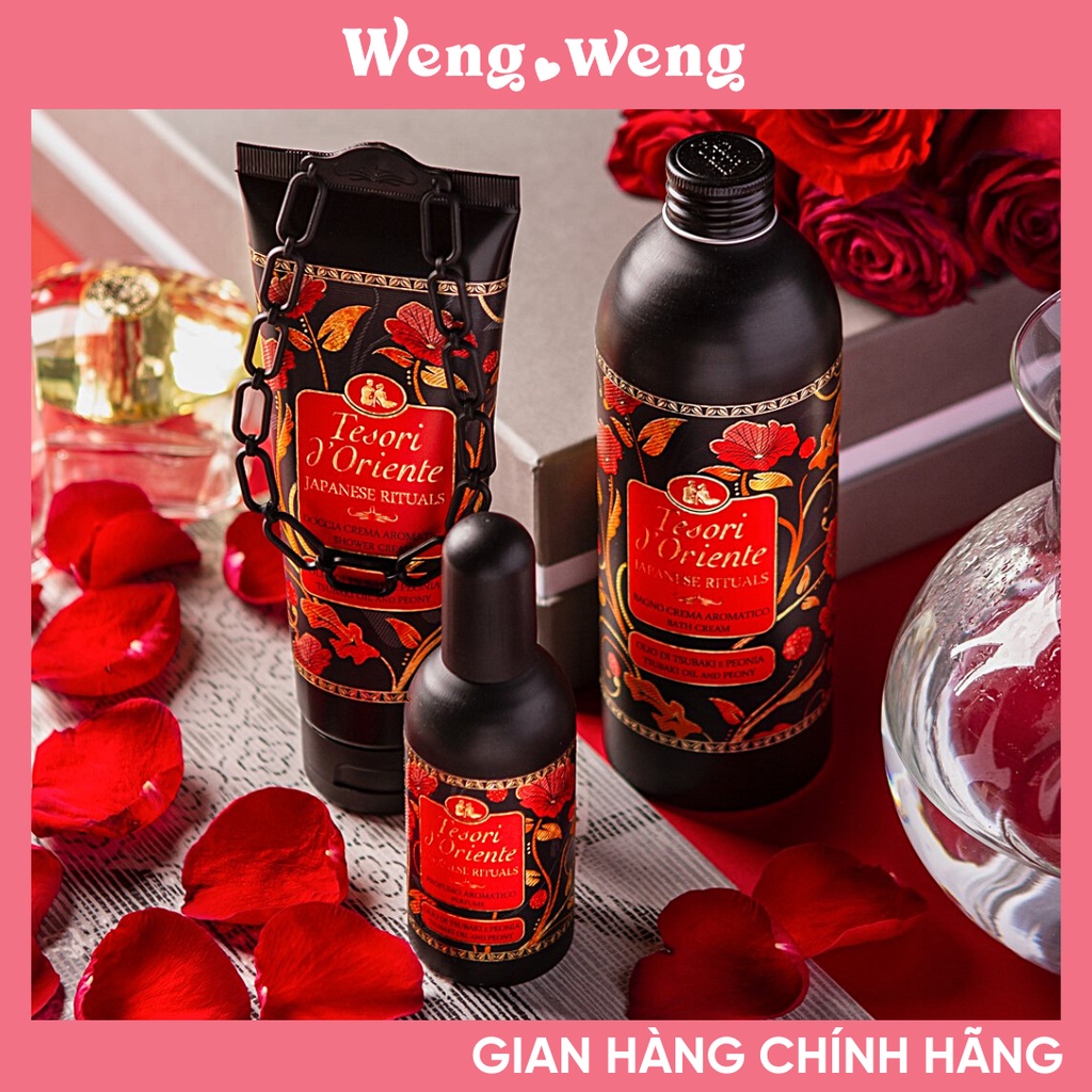 (Bill Hãng) Sữa tắm & Dưỡng thể nước hoa Tesori d'Oriente Hoa Trà Nhật Bản Japanese Rituals 500ml