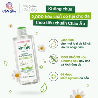 Nước tẩy trang simple dành cho da nhạy cảm 200ml