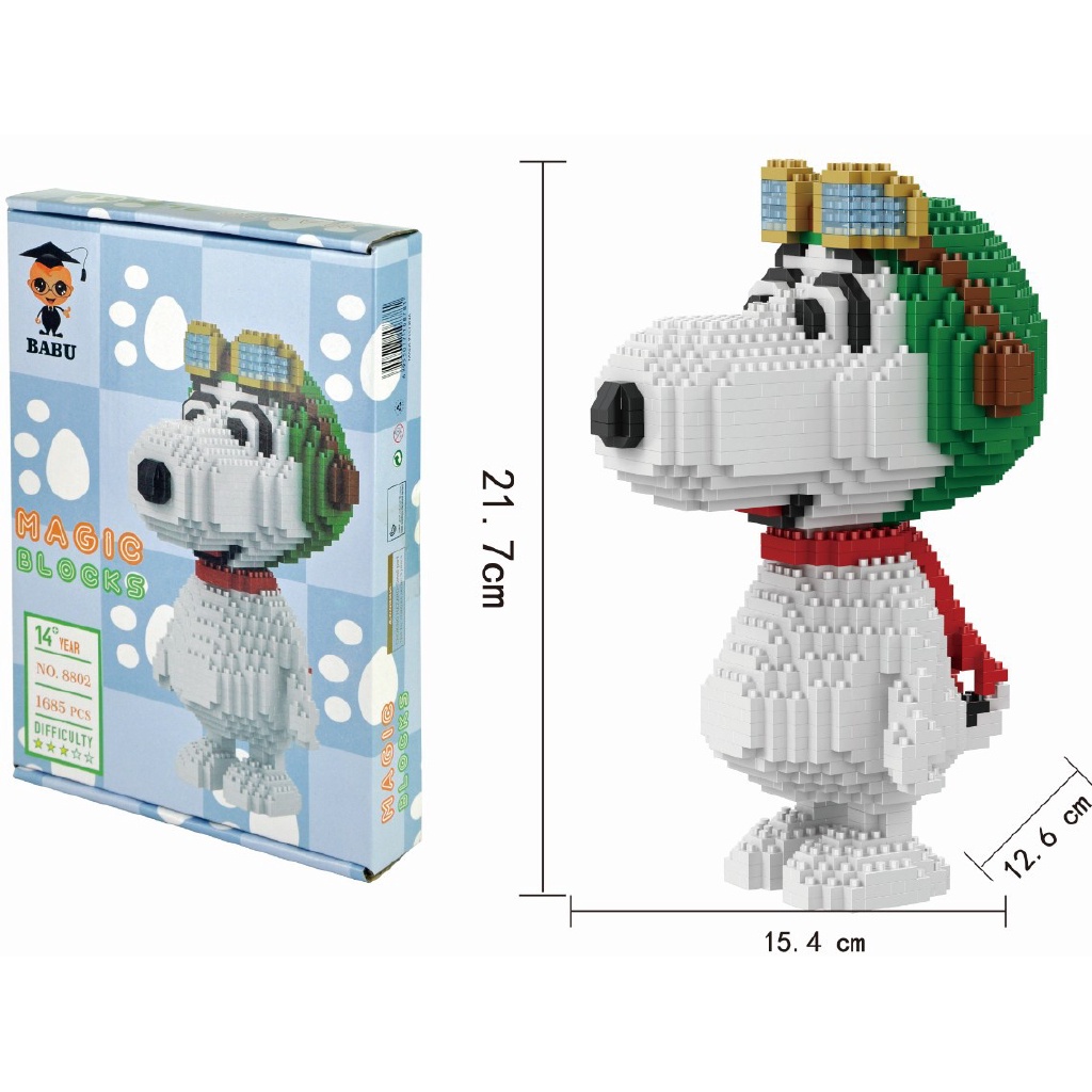 Bộ Đồ Chơi Lắp Ráp Lego Hình Chú Chó Snoopy Cỡ Nhỏ Dễ Thương