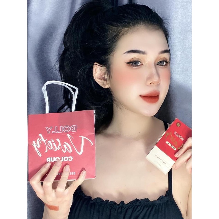 [04 Hồng Phấn Nude] Son Sáp Phủ Phấn Dolly Variety Colour Không Chì Siêu Lì Mềm Môi Vỏ Trong Suốt