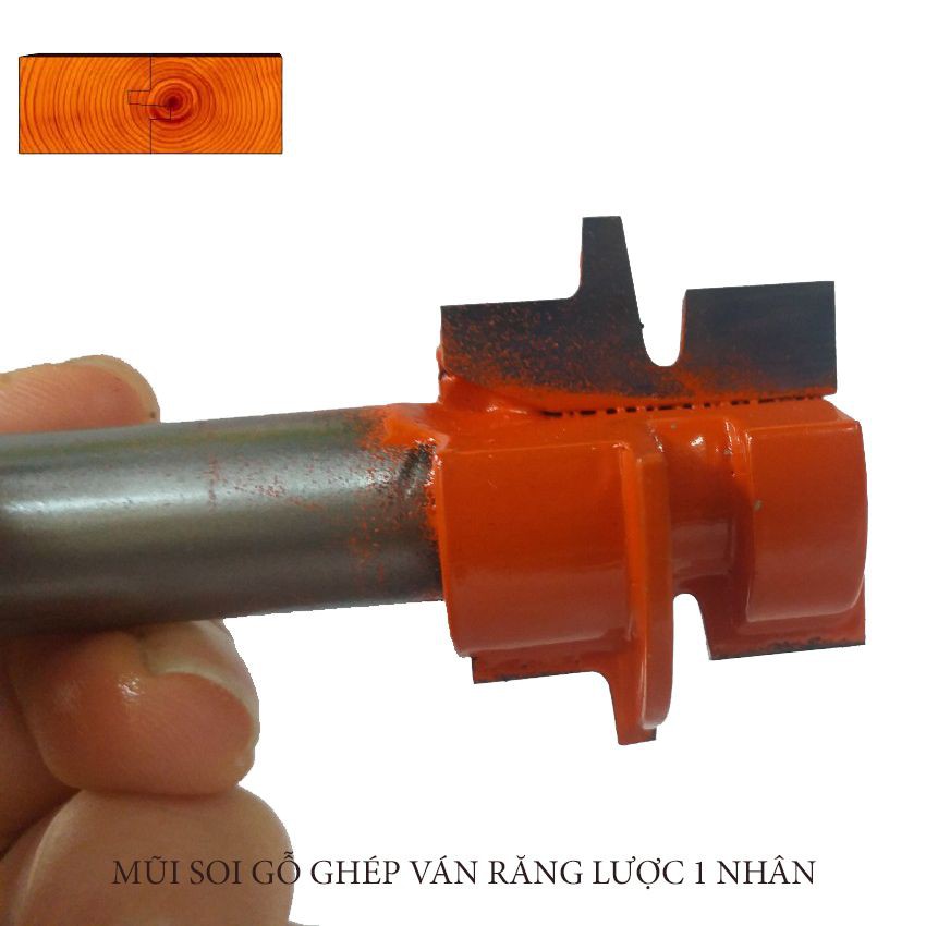 MŨI SOI GỖ GHÉP VÁN RĂNG LƯỢC 1 NHÂN - MŨI PHAY GỖ ÂM DƯƠNG