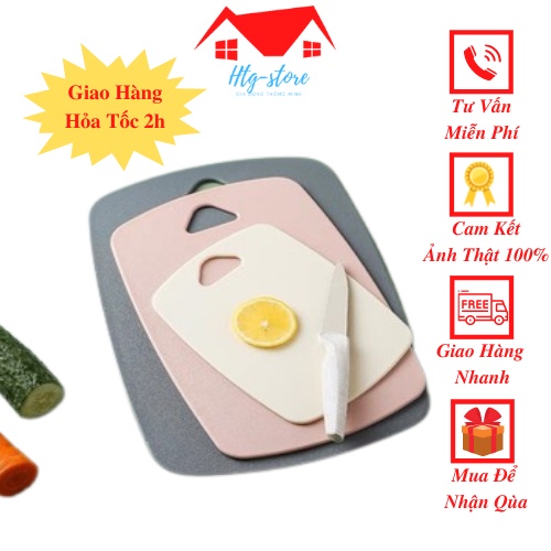 Set 3 thớt kháng khuẩn Homeware nhựa PP cao cấp đồ gia dụng nhà bếp