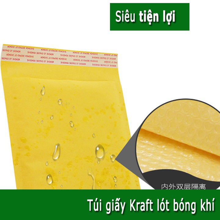 14Túi Gói Hàng Chống Sốc 13x18+4cm |CÓ SẴN- Túi Giấy Lót Bóng Khí (Kraft) - Phong Bì Đóng Gói Hàng Hóa Chống Sốc