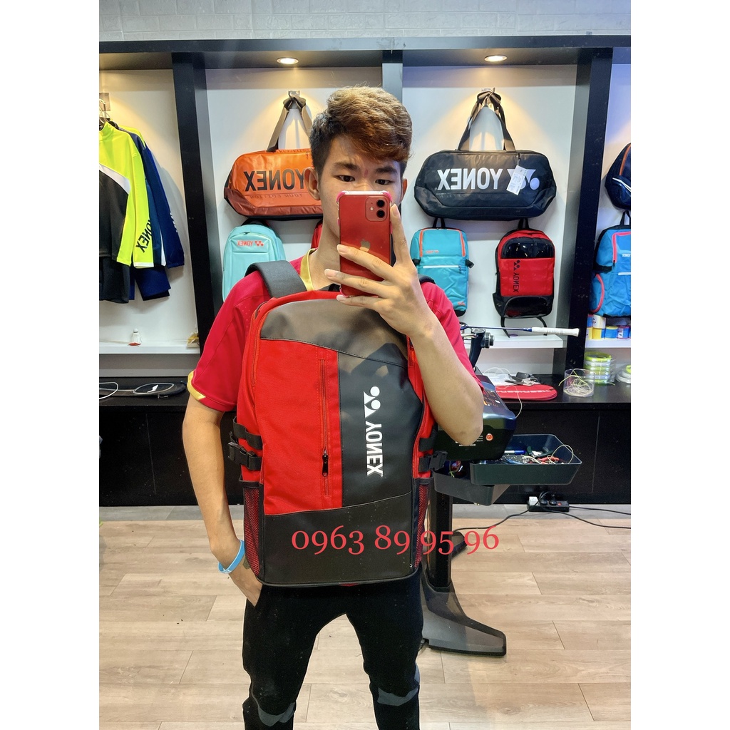 Balo cầu lông Yonex đen đỏ BP006VN- Gia công