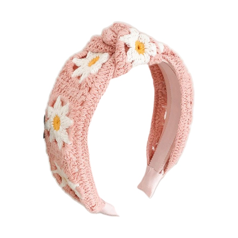 Băng Đô Cài Tóc Đan Móc Đính Hoa Trang Trí Mùa Xuân Thanh Lịch Cho Nữ